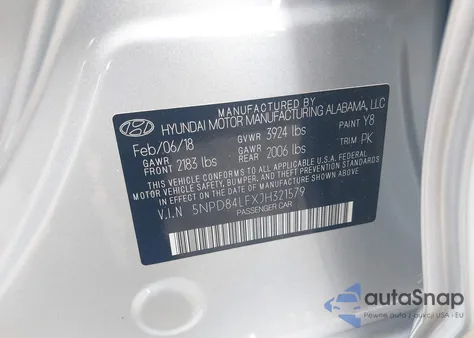 2018 Hyundai Elantra Sel/Value/Limited from USA, damaged, VIN 5NPD84LFXJH321579